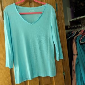 Chico's 3/4 length sleeve size one T-shirt